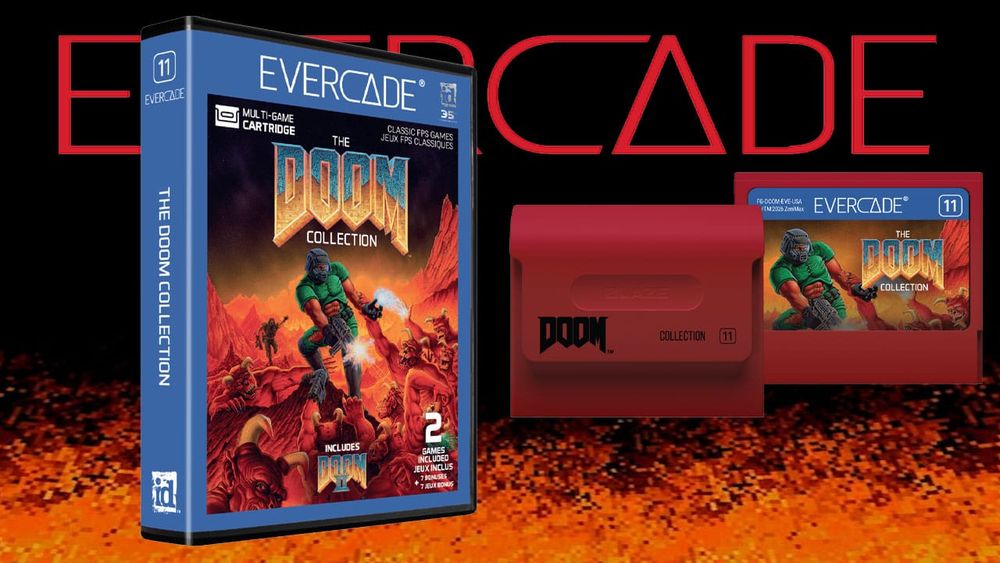 Evercade Doom collection case and cartridge