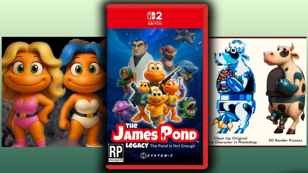 Images of the Gen AI used in the new James Pond game