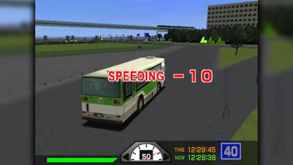 Bus speeding on a simulator game