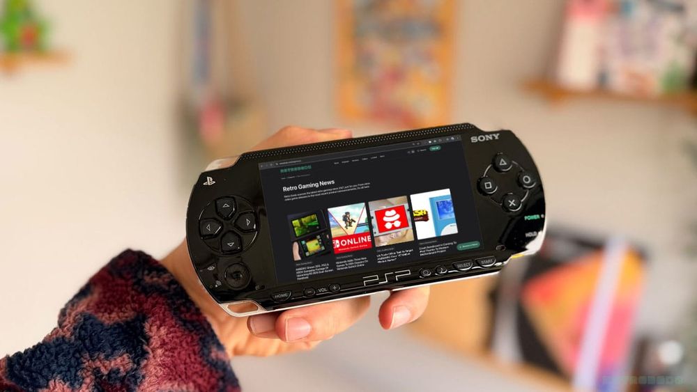 Retro Dodo website on a PSP