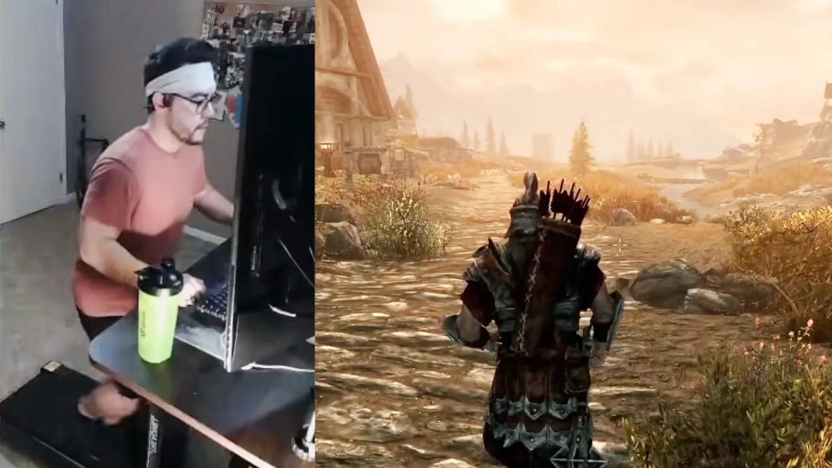Meet The Man Running A Marathon... In Skyrim