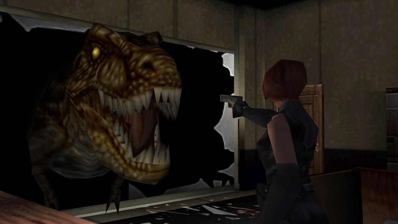 A gameplay still from Dino Crisis 
