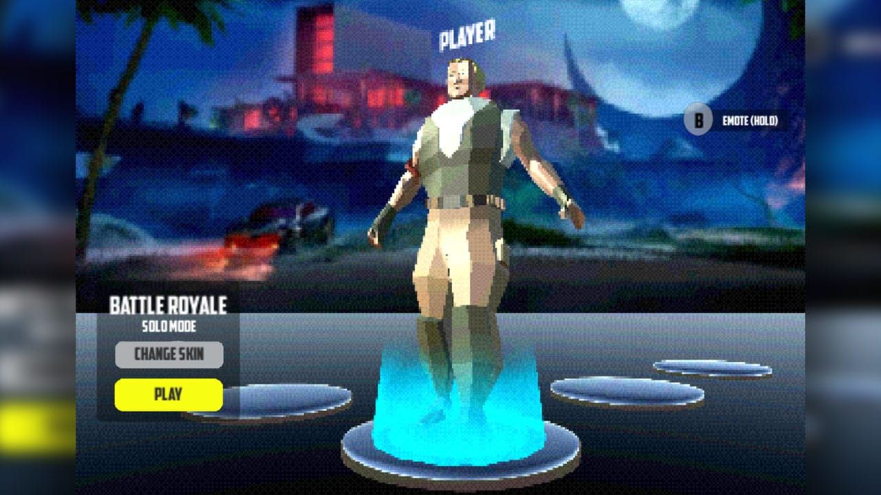 Character selection on the Fortnite Demake