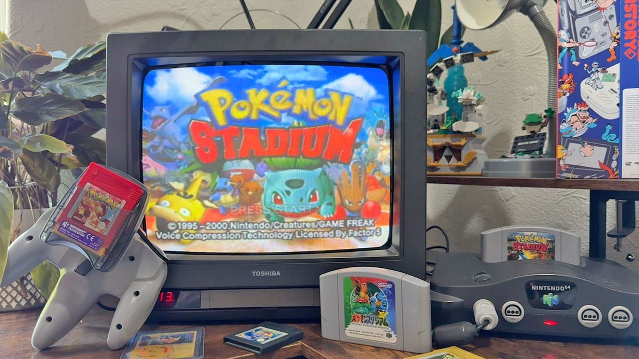 Seb's N64 set up with his transfer pak