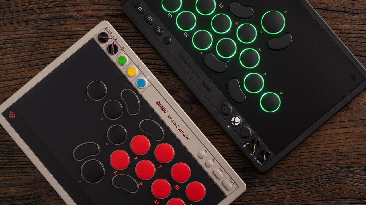 Two 8BitDo arcade controllers 