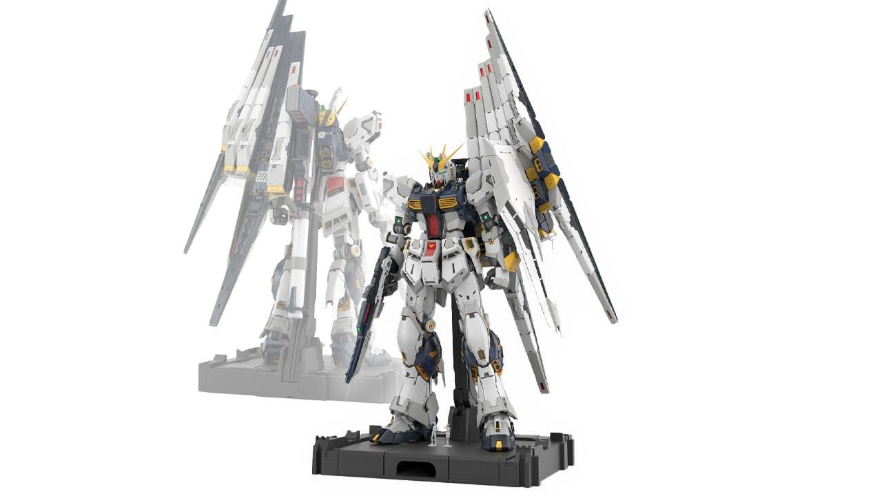 Back and front of a buildable GUNDAM figurine