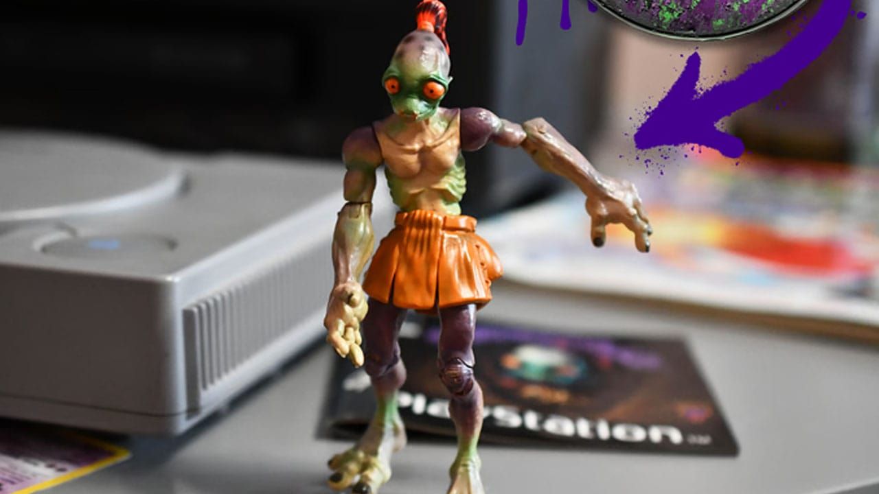 A close up of the Abe figure from Gametee