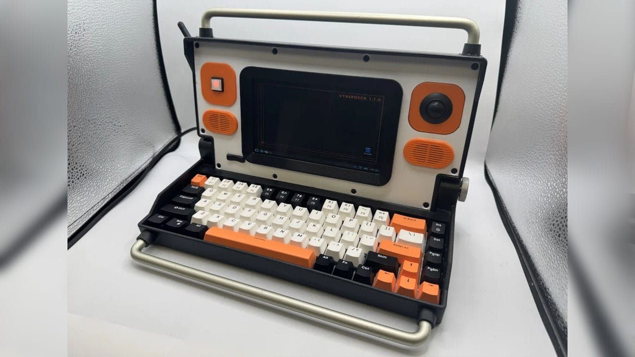 A retro briefcase laptop