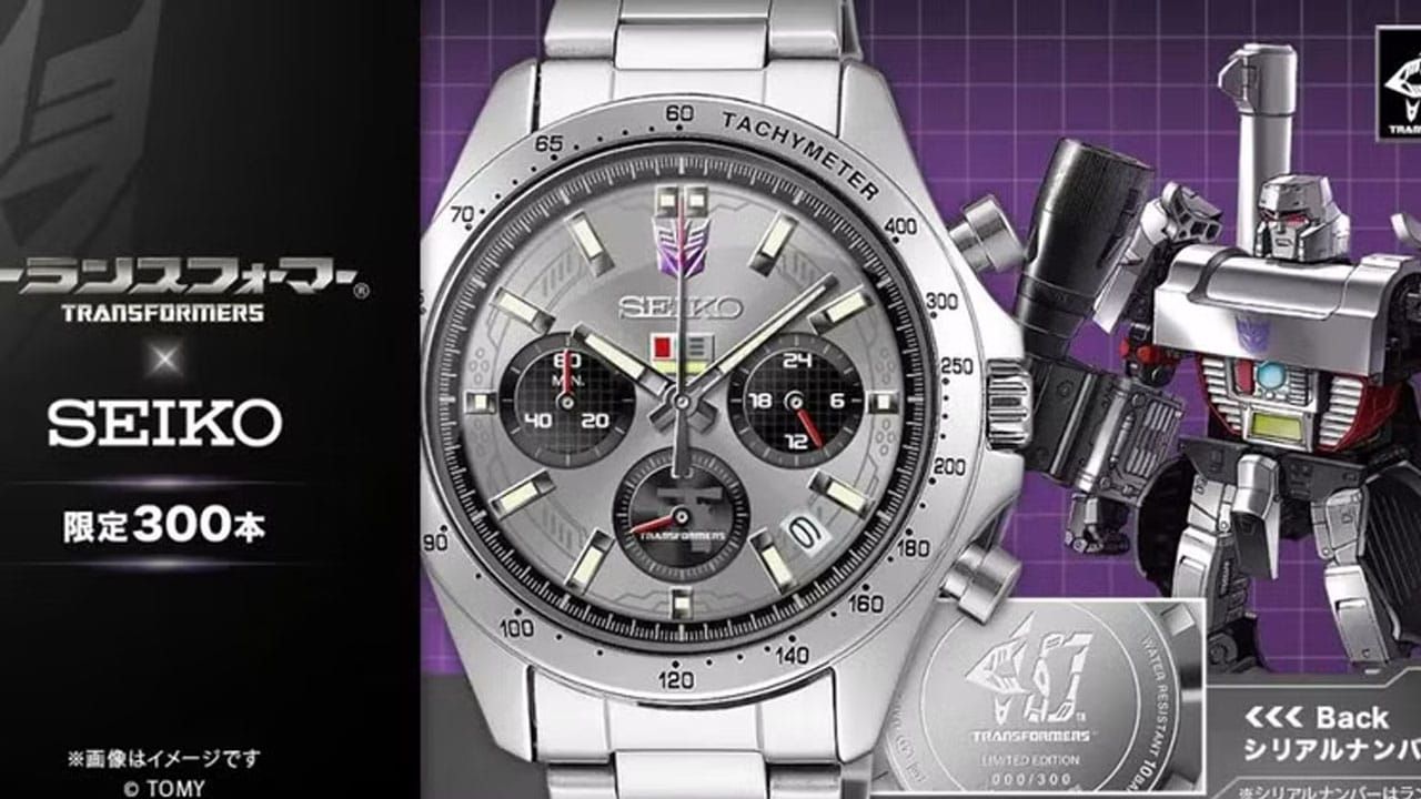 Promotional material for a watch based on Megatron