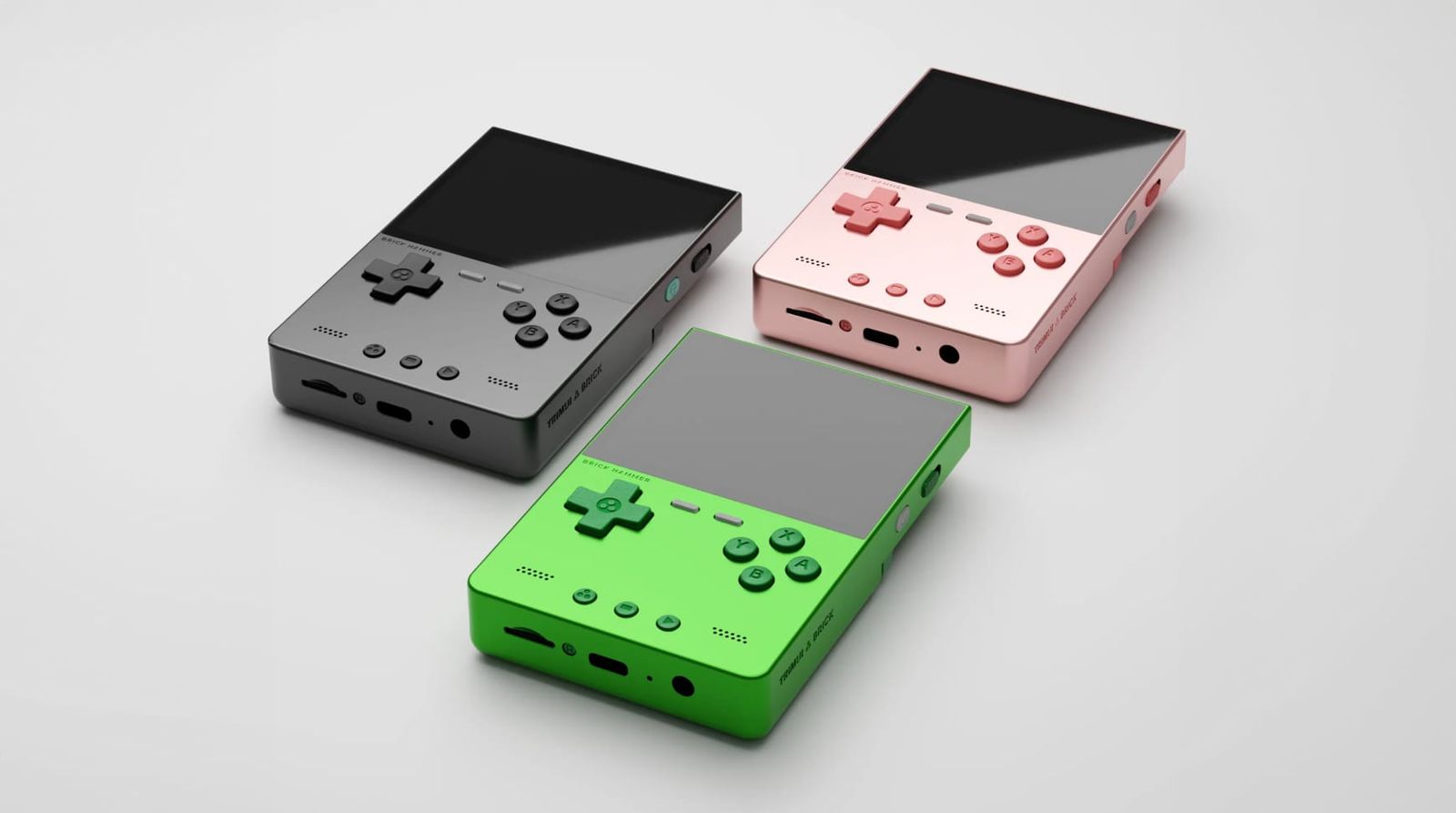 Three metal handhelds