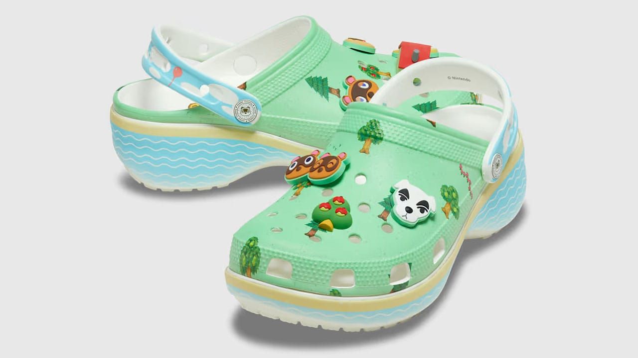 Front and reverse angles of the new Nintendo X Crocs collaboration
