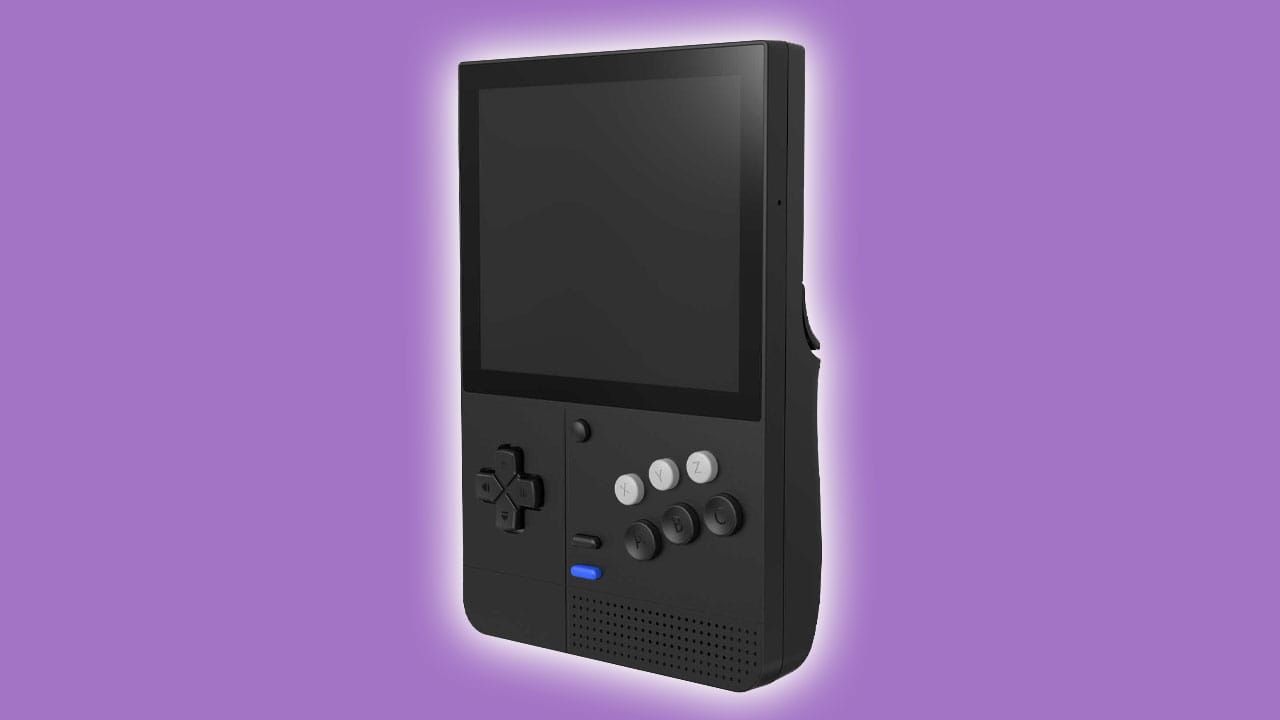 A black 6 button handheld
