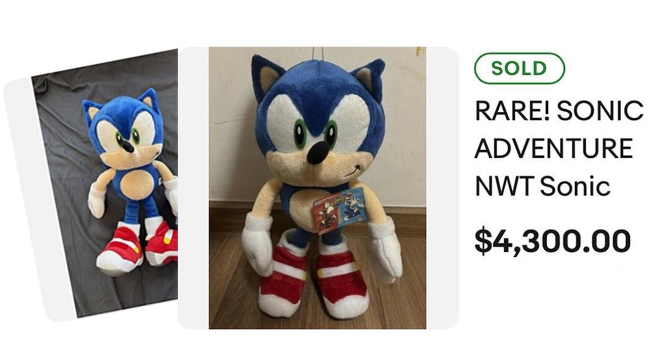 Two Sonic the Hedgehog Plush toys