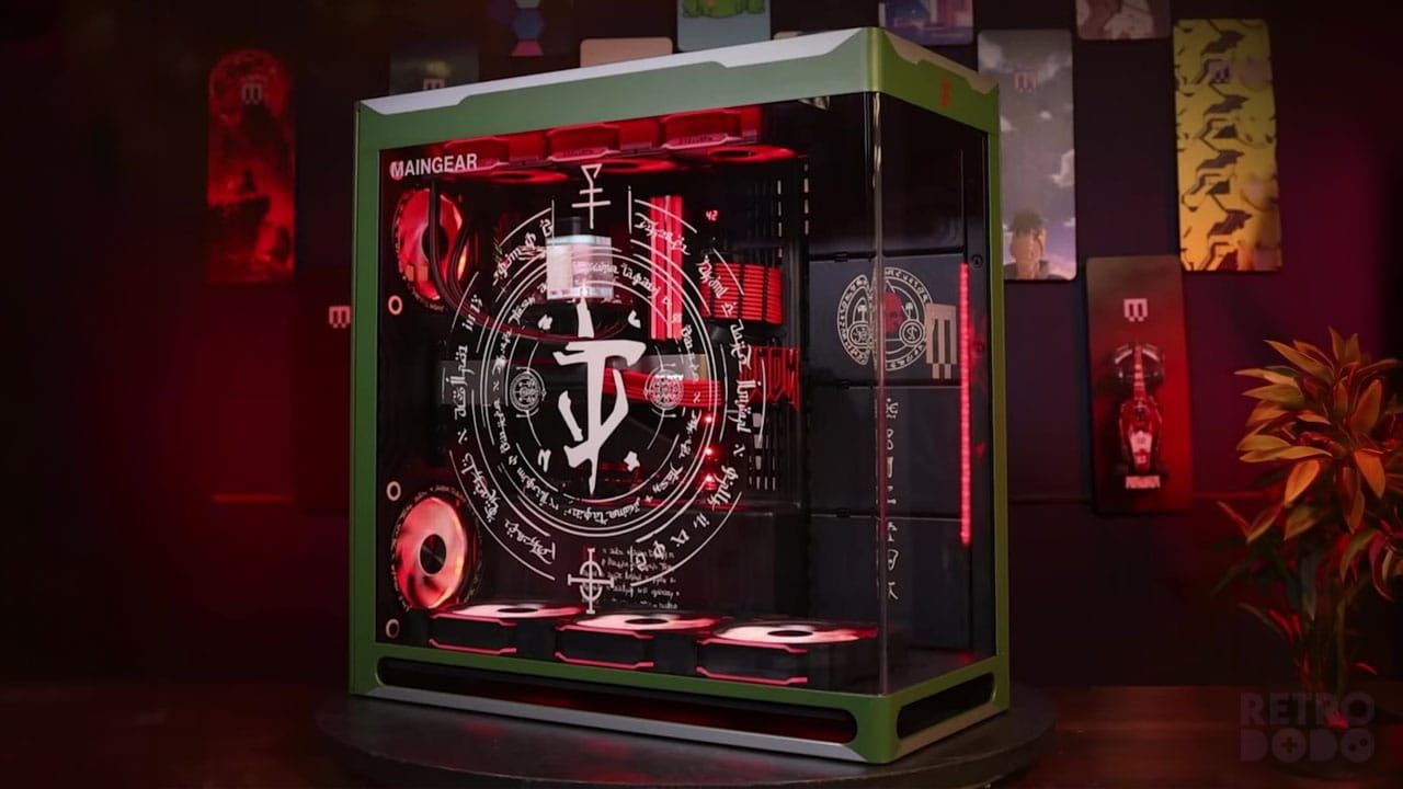 The front of the DOOM Gaming PC from Maingear