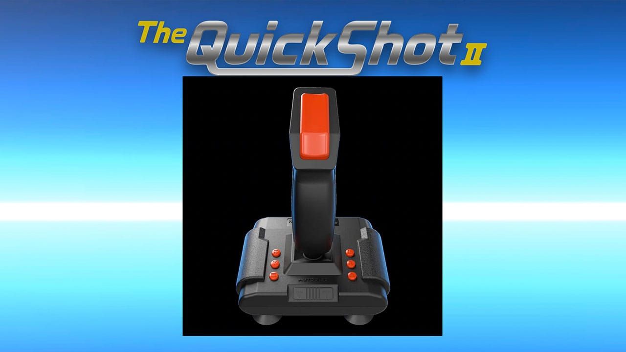 A promo image for THEQUICKSHOT II joystick