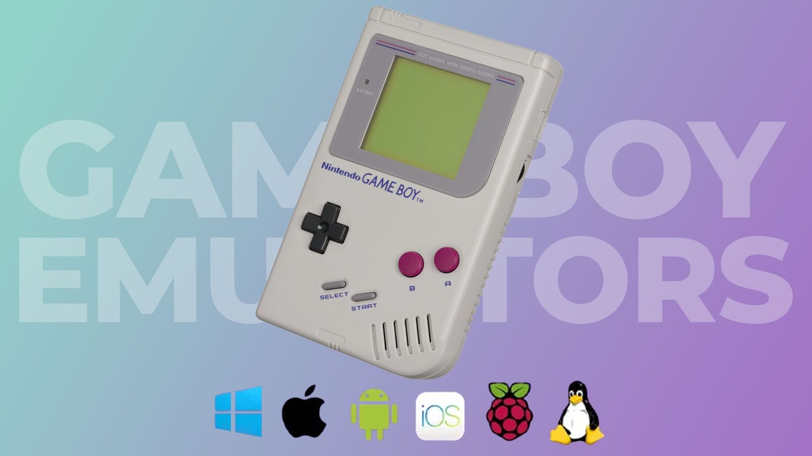 A GAME BOY with operating symbols underneath it