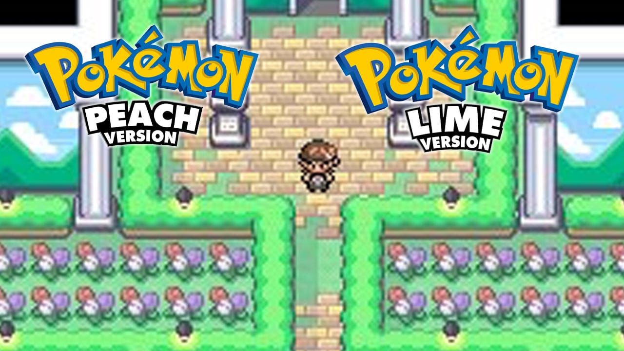 Gameplay from Pokémon Peach & Lime with logos