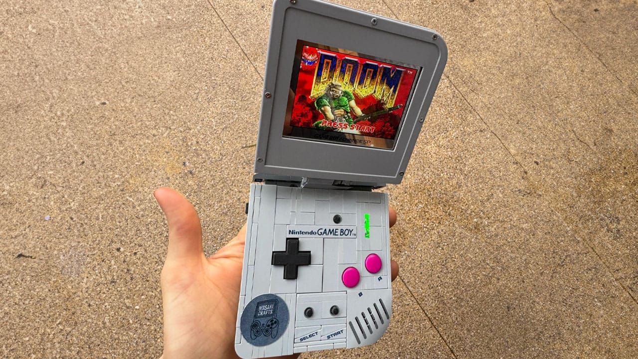 LEGO GBA SP playing DOOM