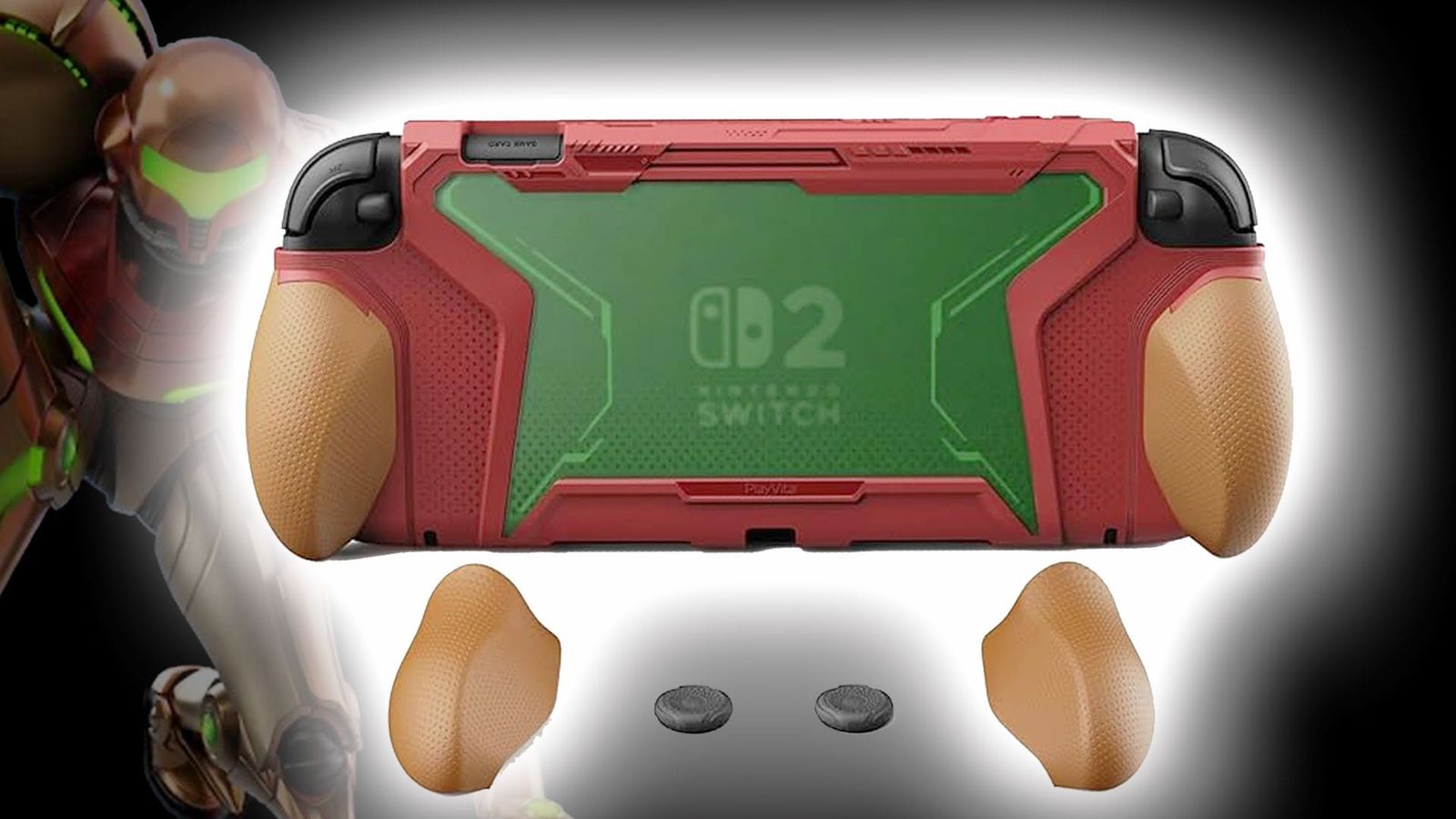 Samus Aran inspired grip for the Nintendo Switch 2