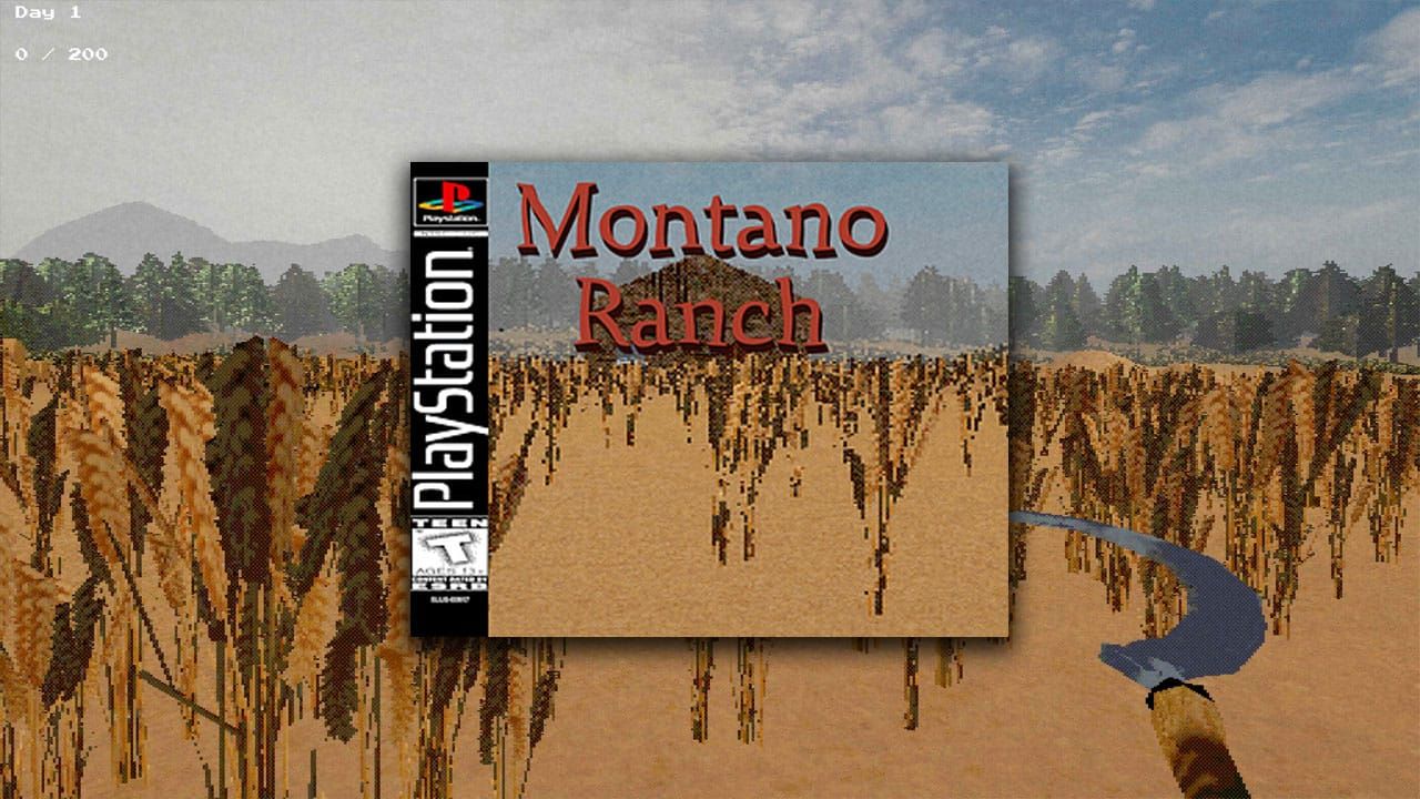 Montano Ranch gameplay and PS1 inspired cover
