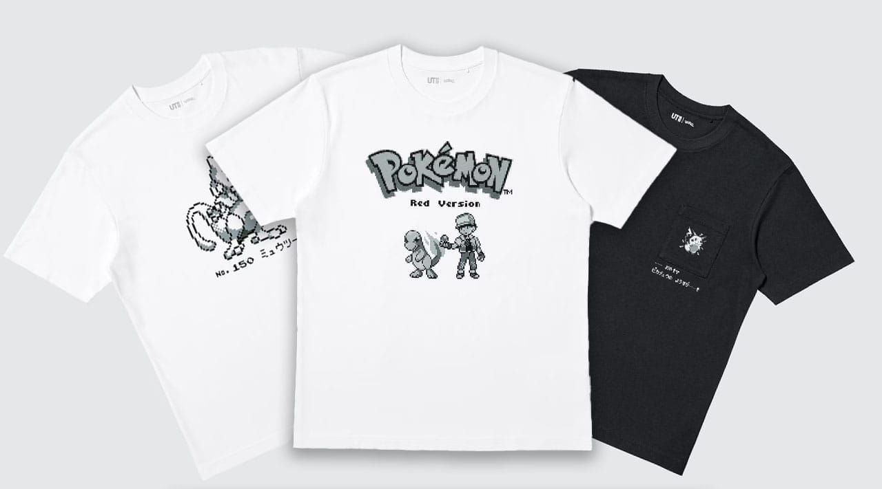 Three Pokémon tees based on the original games
