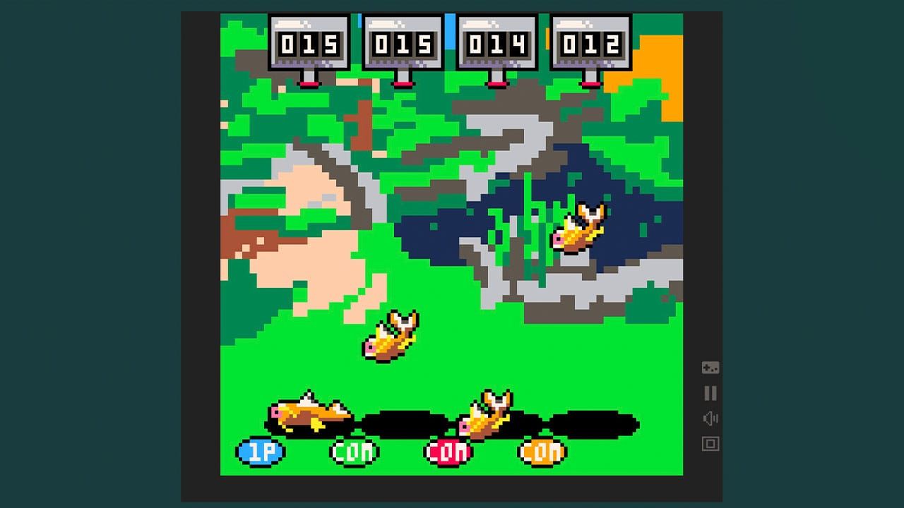Magikarps splashing around on grass
