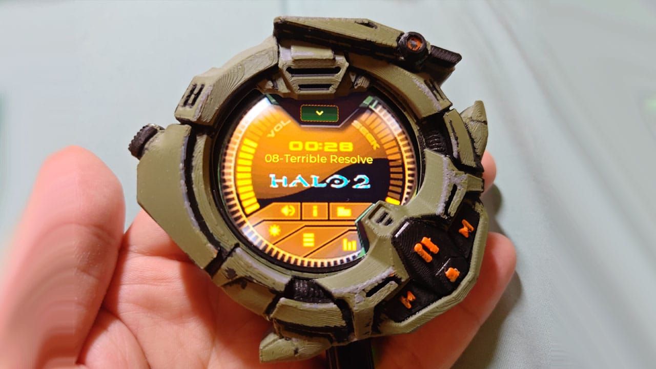 GeneralKidd handmade mp3 player based on Halo 2 Windows Media Skin
