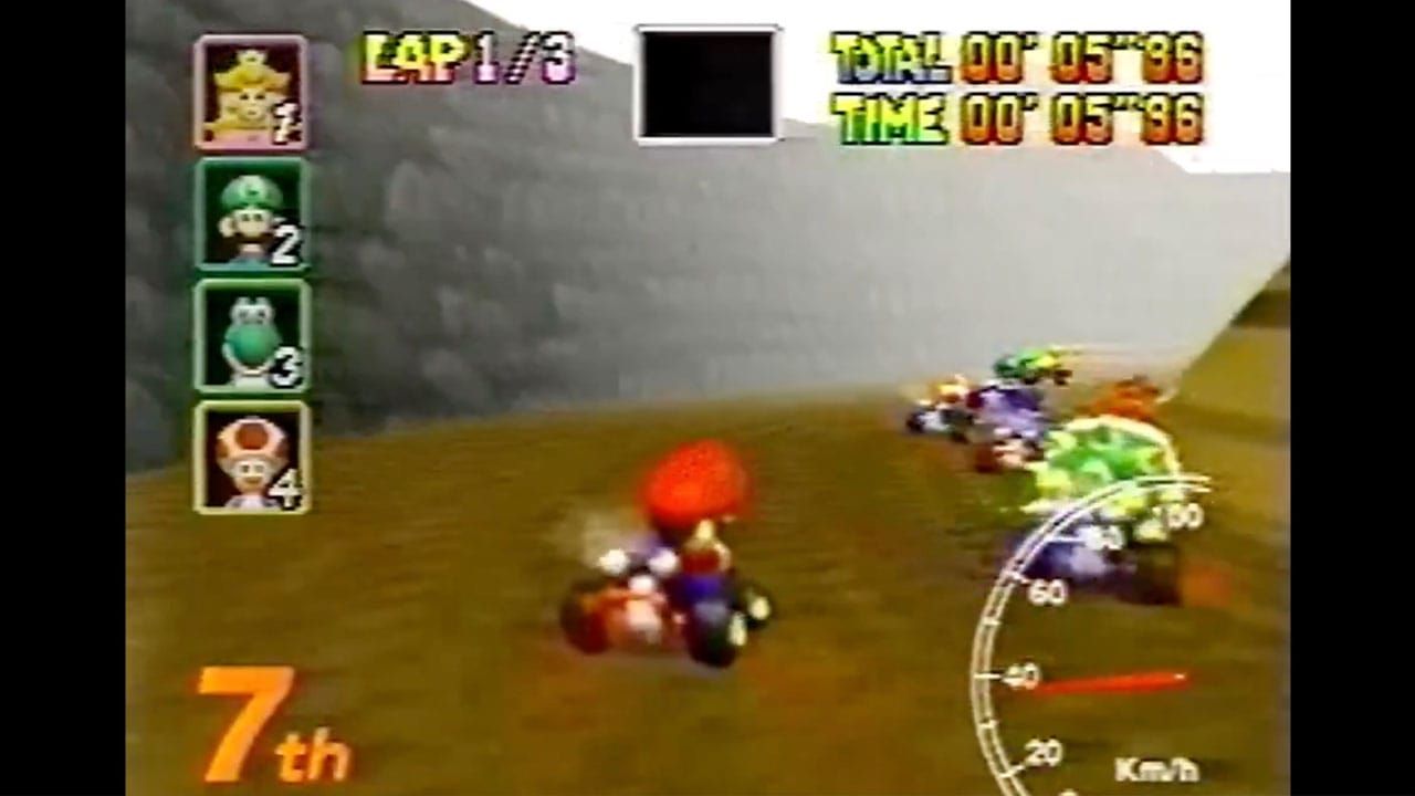 Early footage of Super Mario Kart R