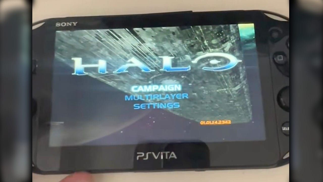 PS Vita playing Halo