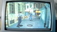 Resident Evil 2 on an old TV