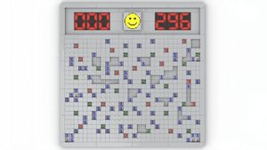 LEGO Minesweeper set from above