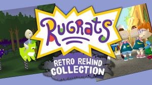 Three images from Rugrats games with the logo for the new collection over the top. 