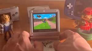 Super Mario 64 first level on GBA