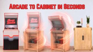 Arcade cabinet turning into a cabinet 