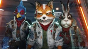 Falco, Fox, and Peppy on the Great Fox