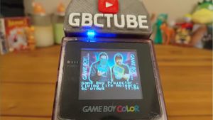 YouTube Video on a Game Boy Color