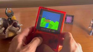 Minecraft running on Game Boy Color