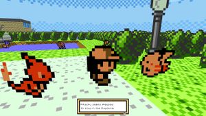 3D gameplay of Pokémon Brown with Charmander and Pikachu