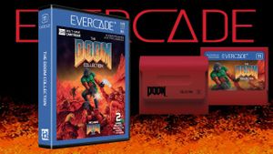 Evercade Doom collection case and cartridge