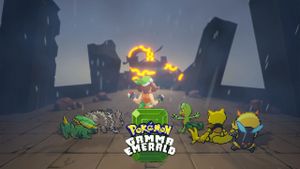 Rayquaza image from Pokémon Gamma Emerald with the logo