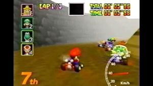 Early footage of Super Mario Kart R