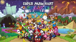 Promo art for Super Mario Kart Deluxe