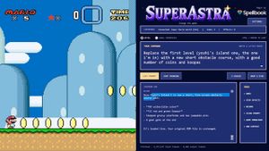Super Astra changing a Mario game in real time. 
