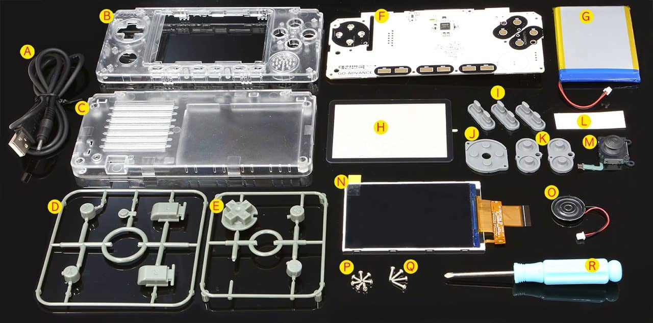 ODROID GO Advance construction kit complete with screwdriver 