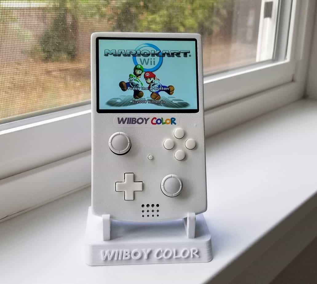 Wii Boy Color playing mario kart