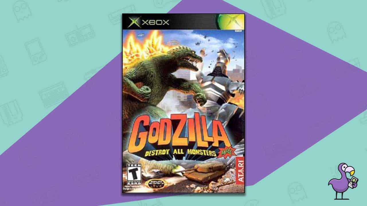 Godzilla: Destroy All Monsters Melee Xbox game box