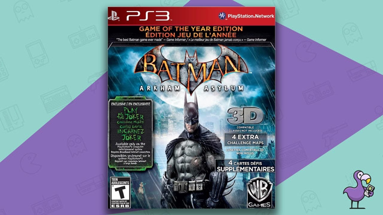 Batman: Arkham Asylum game case cover art