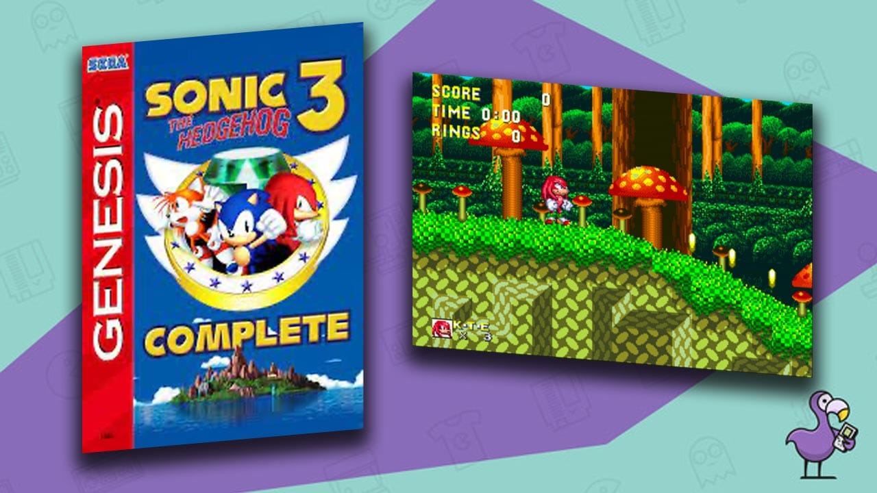 Sonic the Hedgehog 3 Complete fanmade Genesis cover and gameplay of Knuckles