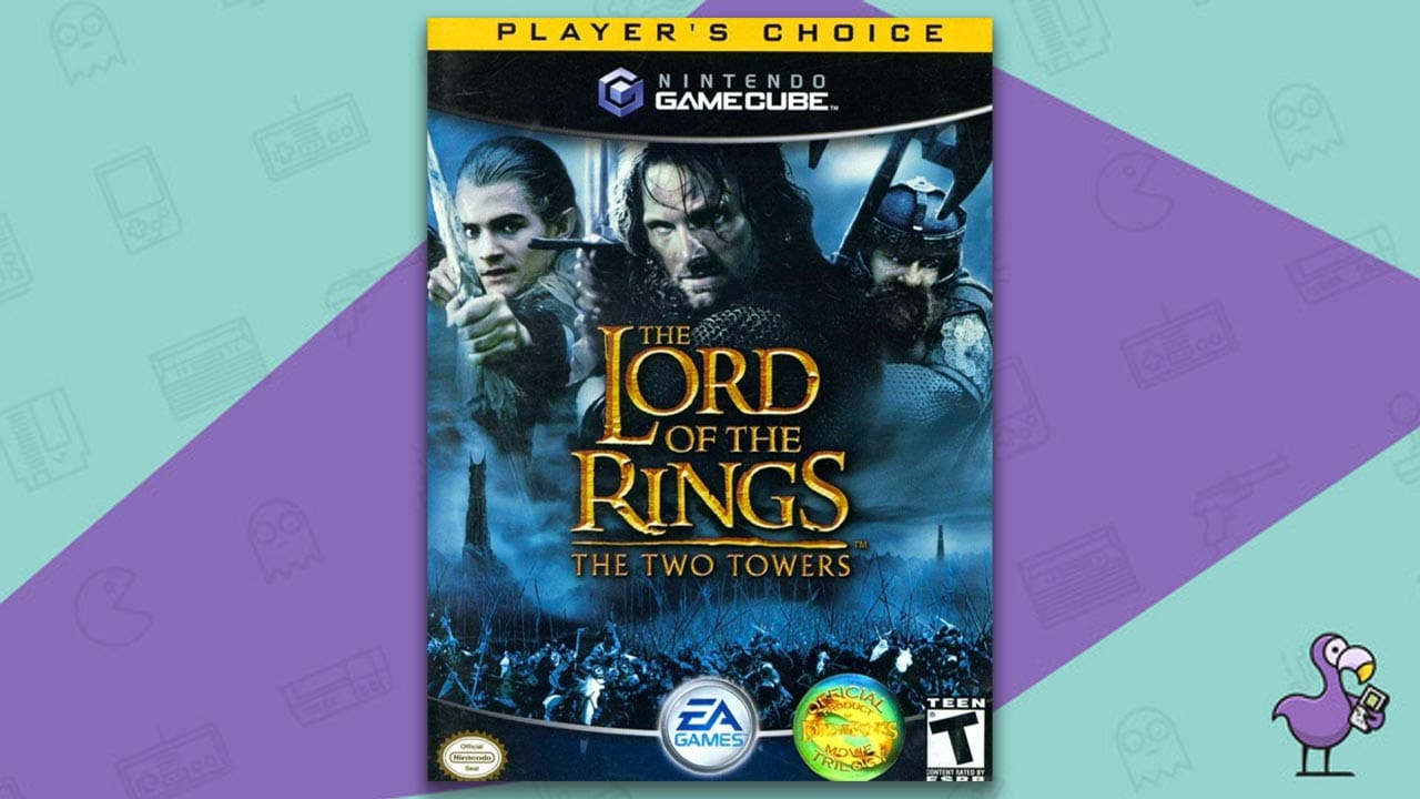The Lord of the Rings The Two Towers GameCube game case