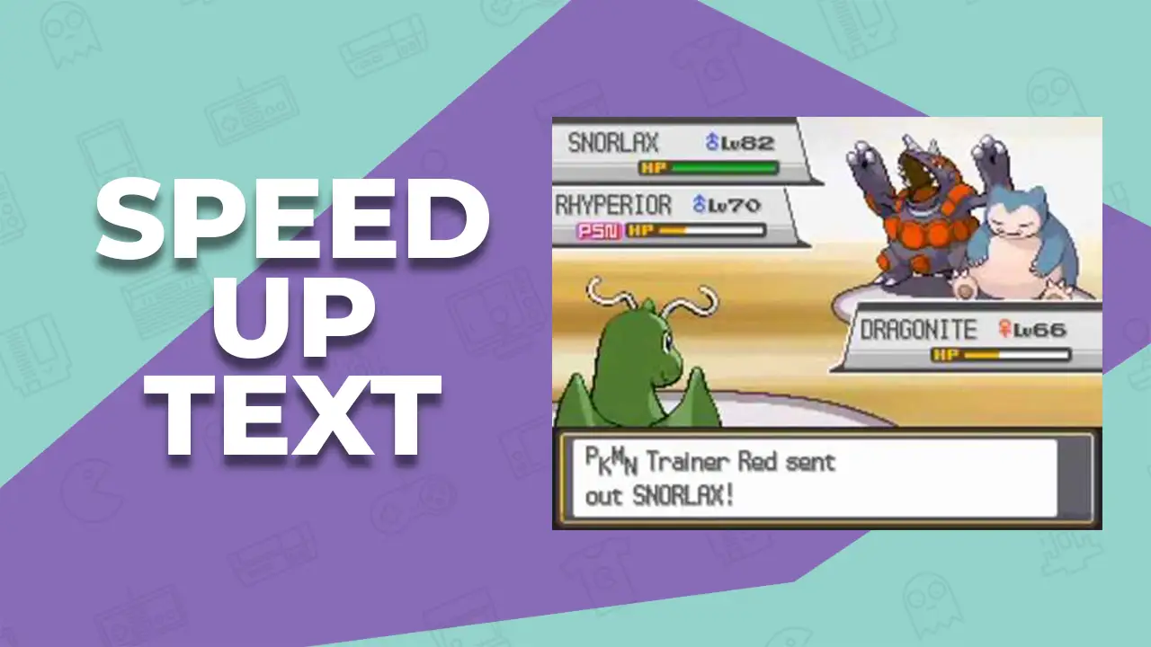 Чит на ускорение текста в Pokémon Soul Silver